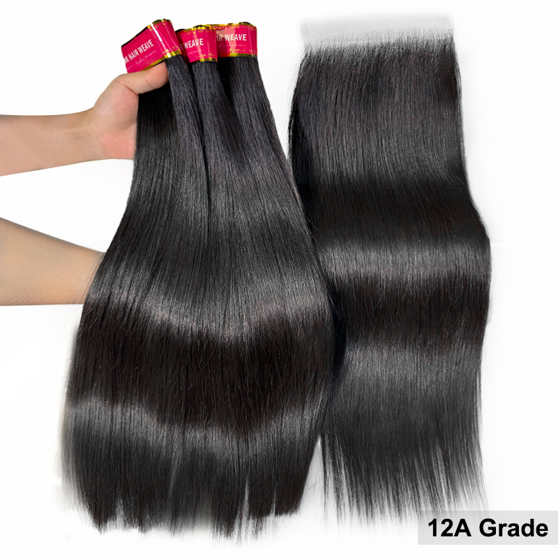 Raw Non Intact 12A Vietnamese Raw Hair Silky Straight Bundle Deals From One Donor All ...